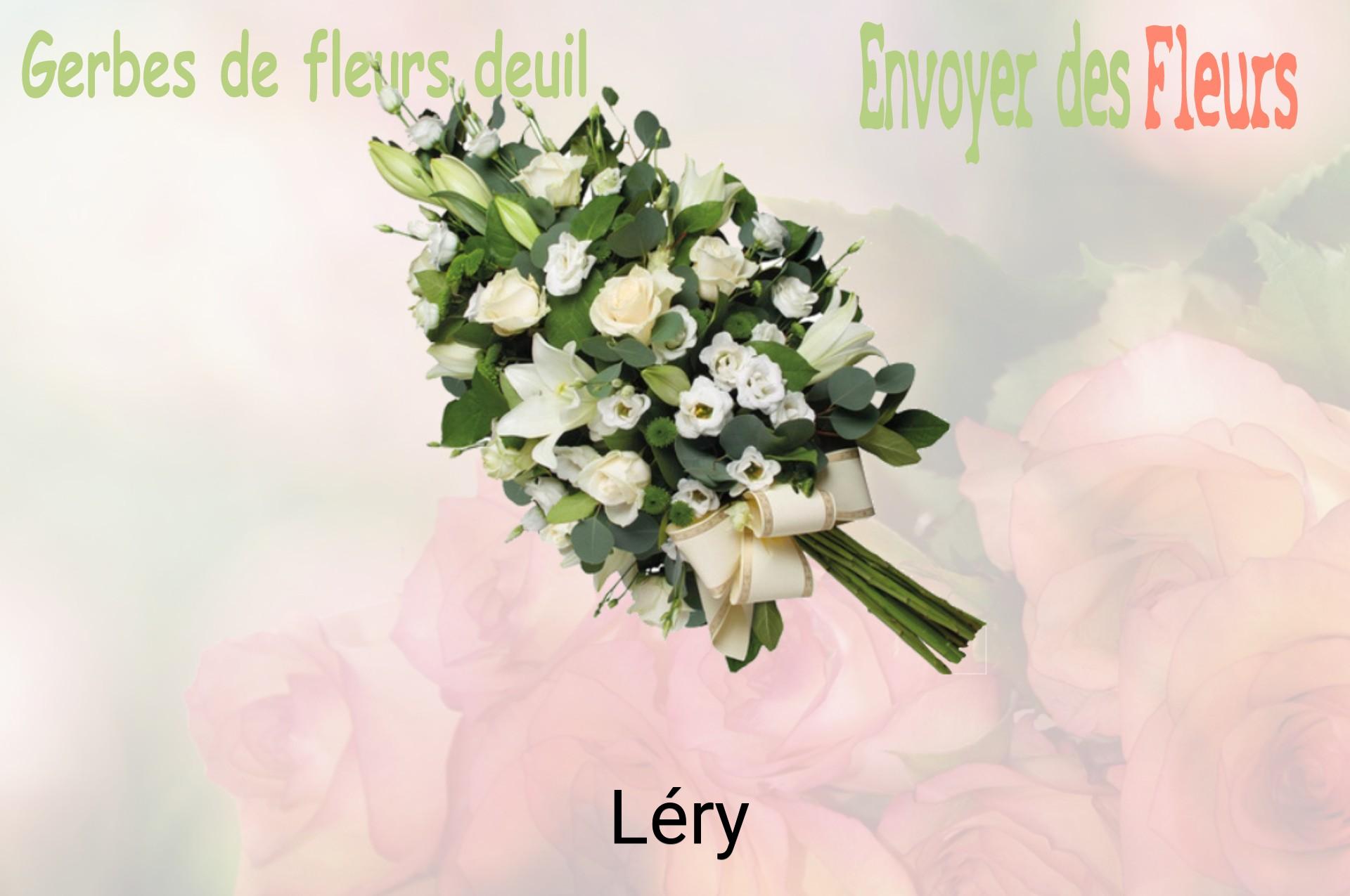 Gerbe de fleurs de deuil livrée à Léry